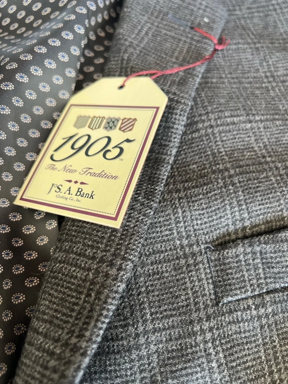 Jos. A. Bank Grey & Black‎ Plaid Suit Jacket